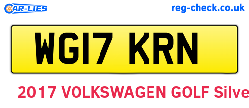 WG17KRN are the vehicle registration plates.