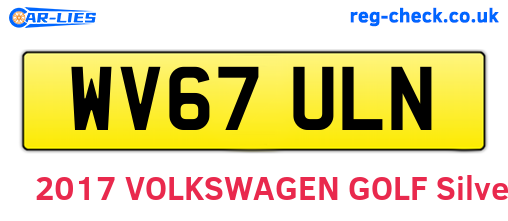 WV67ULN are the vehicle registration plates.