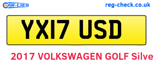YX17USD are the vehicle registration plates.