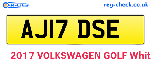 AJ17DSE are the vehicle registration plates.