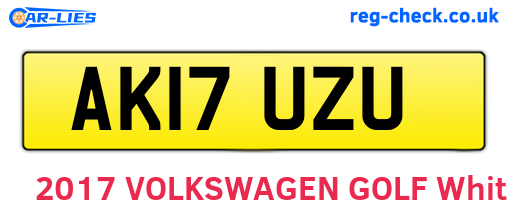 AK17UZU are the vehicle registration plates.