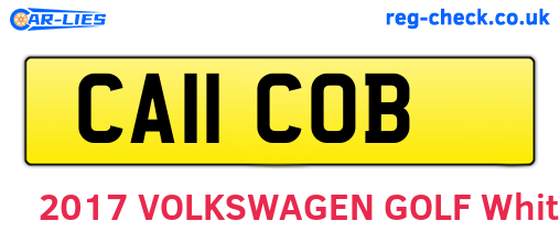 CA11COB are the vehicle registration plates.