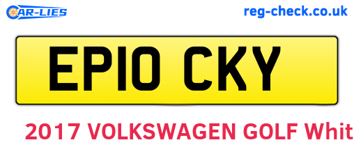 EP10CKY are the vehicle registration plates.
