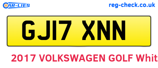 GJ17XNN are the vehicle registration plates.