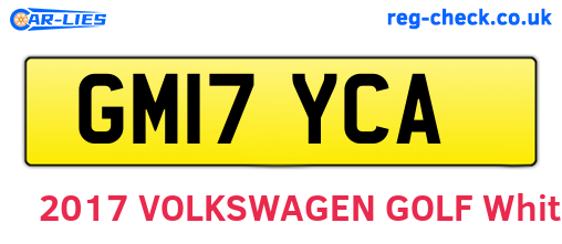 GM17YCA are the vehicle registration plates.