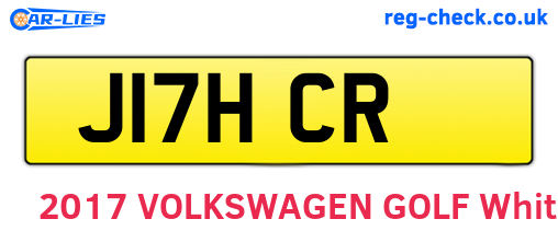 J17HCR are the vehicle registration plates.