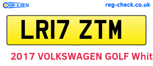 LR17ZTM are the vehicle registration plates.