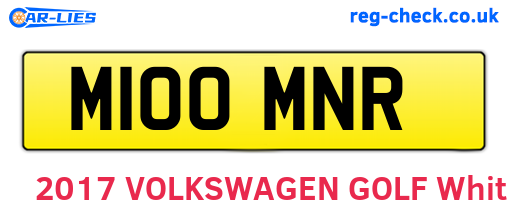 M100MNR are the vehicle registration plates.