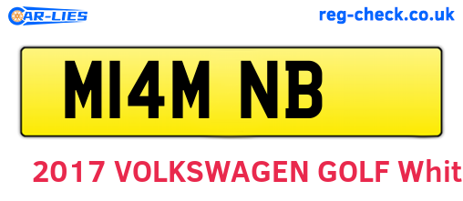 M14MNB are the vehicle registration plates.