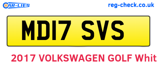 MD17SVS are the vehicle registration plates.