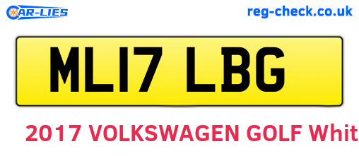 ML17LBG are the vehicle registration plates.