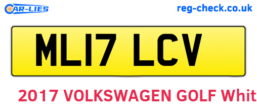 ML17LCV are the vehicle registration plates.