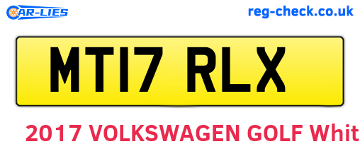 MT17RLX are the vehicle registration plates.
