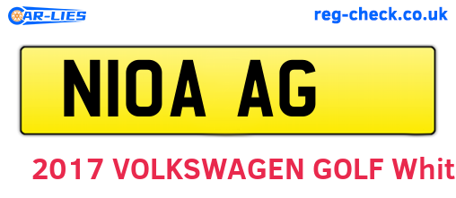 N10AAG are the vehicle registration plates.
