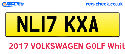 NL17KXA are the vehicle registration plates.