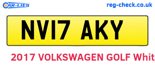 NV17AKY are the vehicle registration plates.
