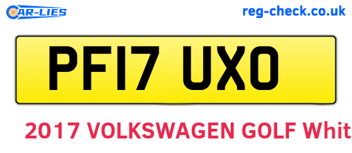 PF17UXO are the vehicle registration plates.