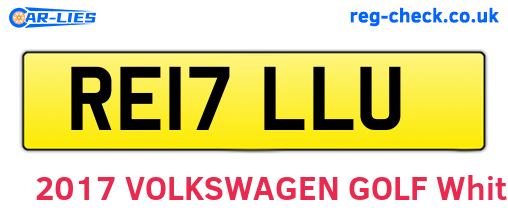 RE17LLU are the vehicle registration plates.