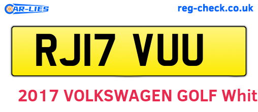 RJ17VUU are the vehicle registration plates.