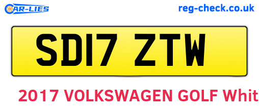 SD17ZTW are the vehicle registration plates.