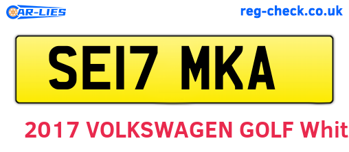 SE17MKA are the vehicle registration plates.