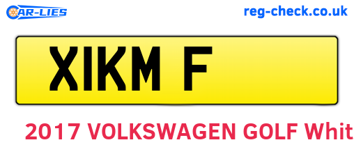 X1KMF are the vehicle registration plates.