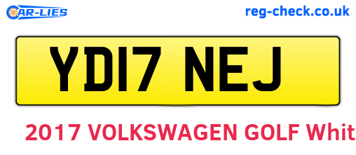 YD17NEJ are the vehicle registration plates.