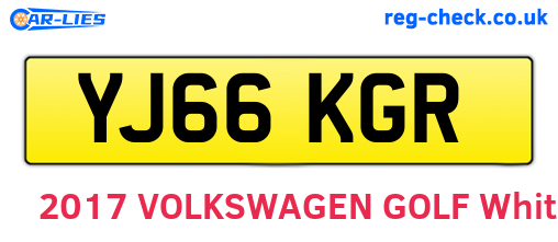 YJ66KGR are the vehicle registration plates.