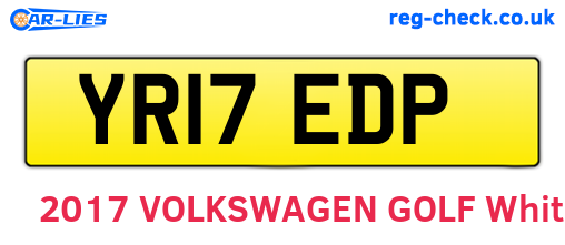 YR17EDP are the vehicle registration plates.