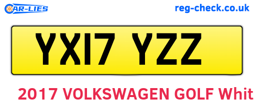 YX17YZZ are the vehicle registration plates.