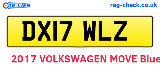 DX17WLZ are the vehicle registration plates.