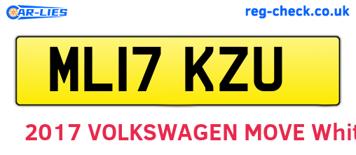 ML17KZU are the vehicle registration plates.