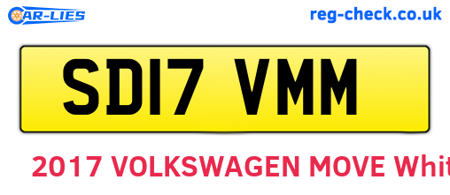 SD17VMM are the vehicle registration plates.