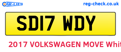 SD17WDY are the vehicle registration plates.