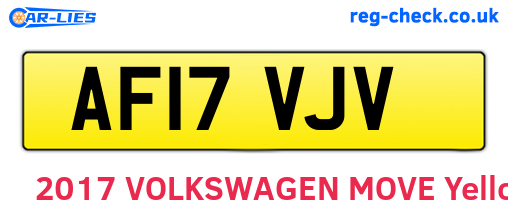 AF17VJV are the vehicle registration plates.