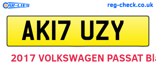 AK17UZY are the vehicle registration plates.