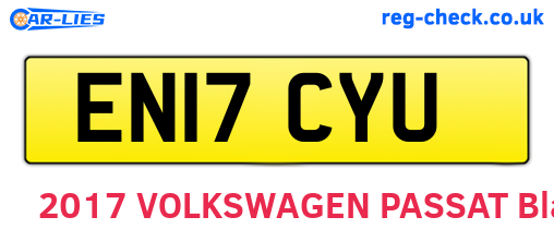EN17CYU are the vehicle registration plates.