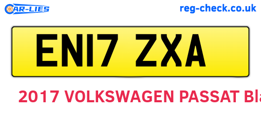 EN17ZXA are the vehicle registration plates.