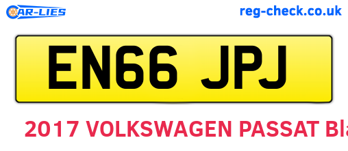 EN66JPJ are the vehicle registration plates.