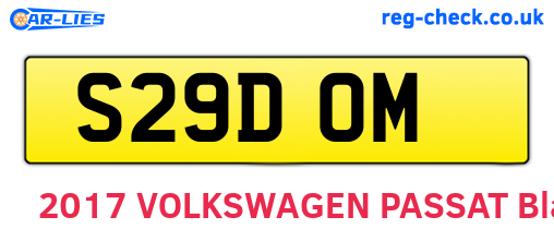 S29DOM are the vehicle registration plates.