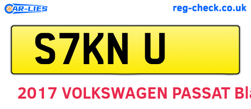 S7KNU are the vehicle registration plates.