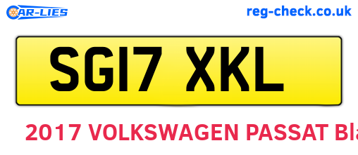 SG17XKL are the vehicle registration plates.