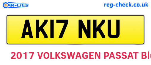 AK17NKU are the vehicle registration plates.