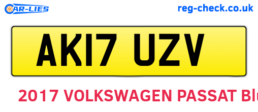 AK17UZV are the vehicle registration plates.