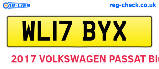 WL17BYX are the vehicle registration plates.