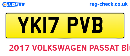 YK17PVB are the vehicle registration plates.