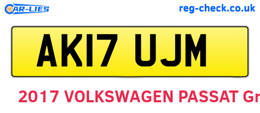 AK17UJM are the vehicle registration plates.