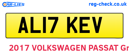 AL17KEV are the vehicle registration plates.