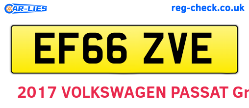 EF66ZVE are the vehicle registration plates.