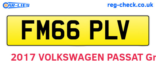 FM66PLV are the vehicle registration plates.